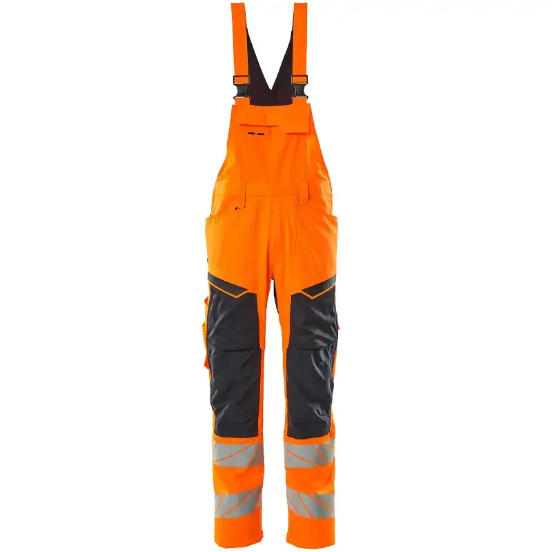 Warnschutz Latzhose "19569" Accelerate Safe in orange/schwarzblau, 76C46 (EU 23) - Thumbnail 1