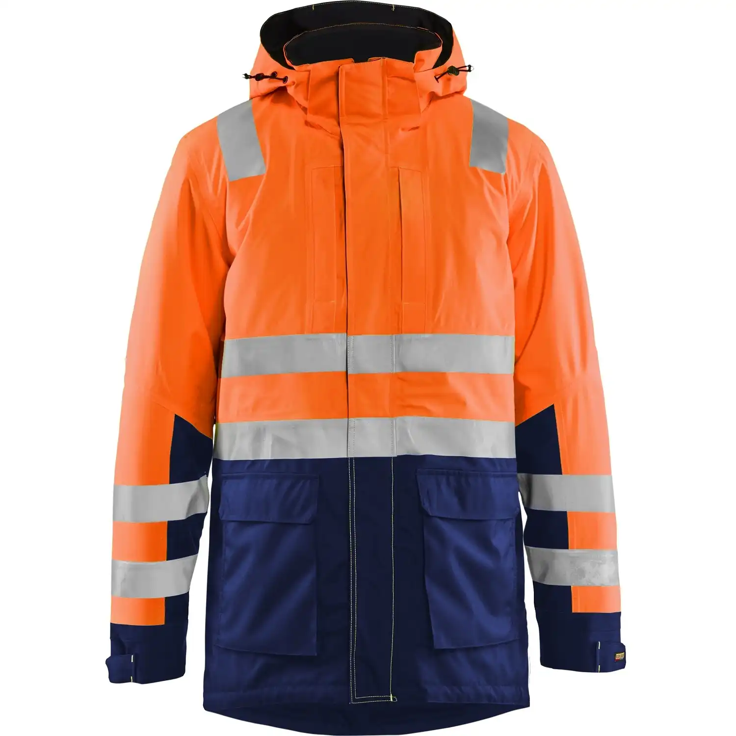 Warnschutz Winterparka "4495" in orange/marine, 3XL - Thumbnail 1