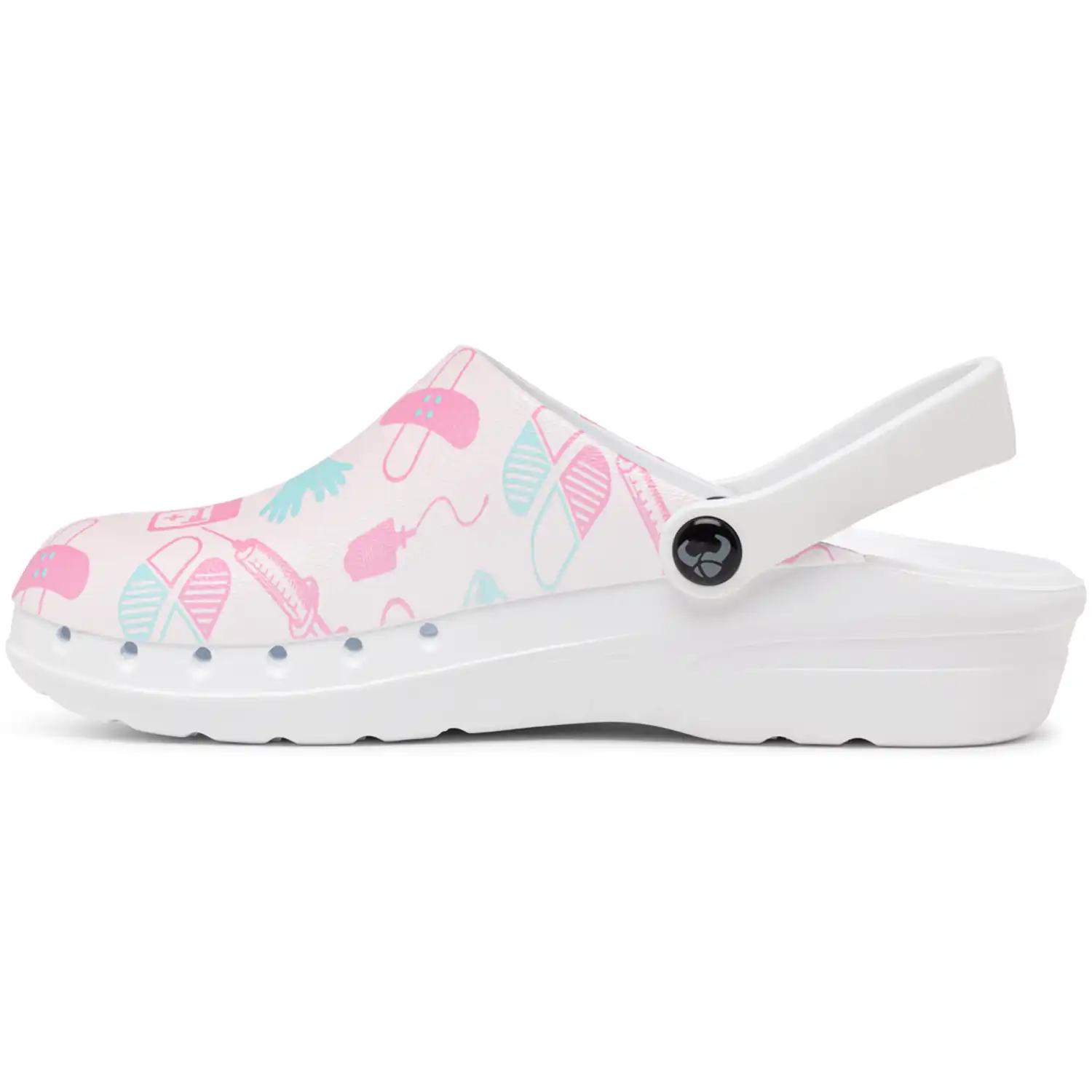 Damen Clogs "ODEN+ PRINT" Medical Pink in 38 - Thumbnail 4