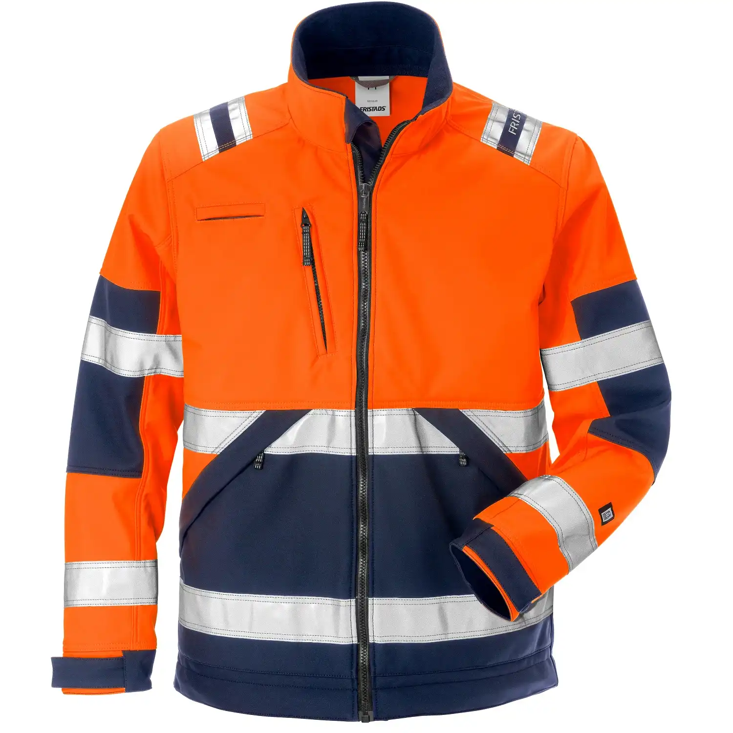 Warnschutz Softshelljacke "4083 WYH" in orange/marine, XS - Thumbnail 1