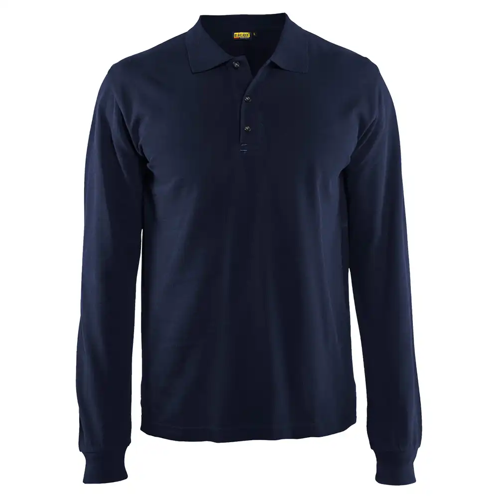 Langarm Polo-Shirt "3388" in marine, L - Thumbnail 1