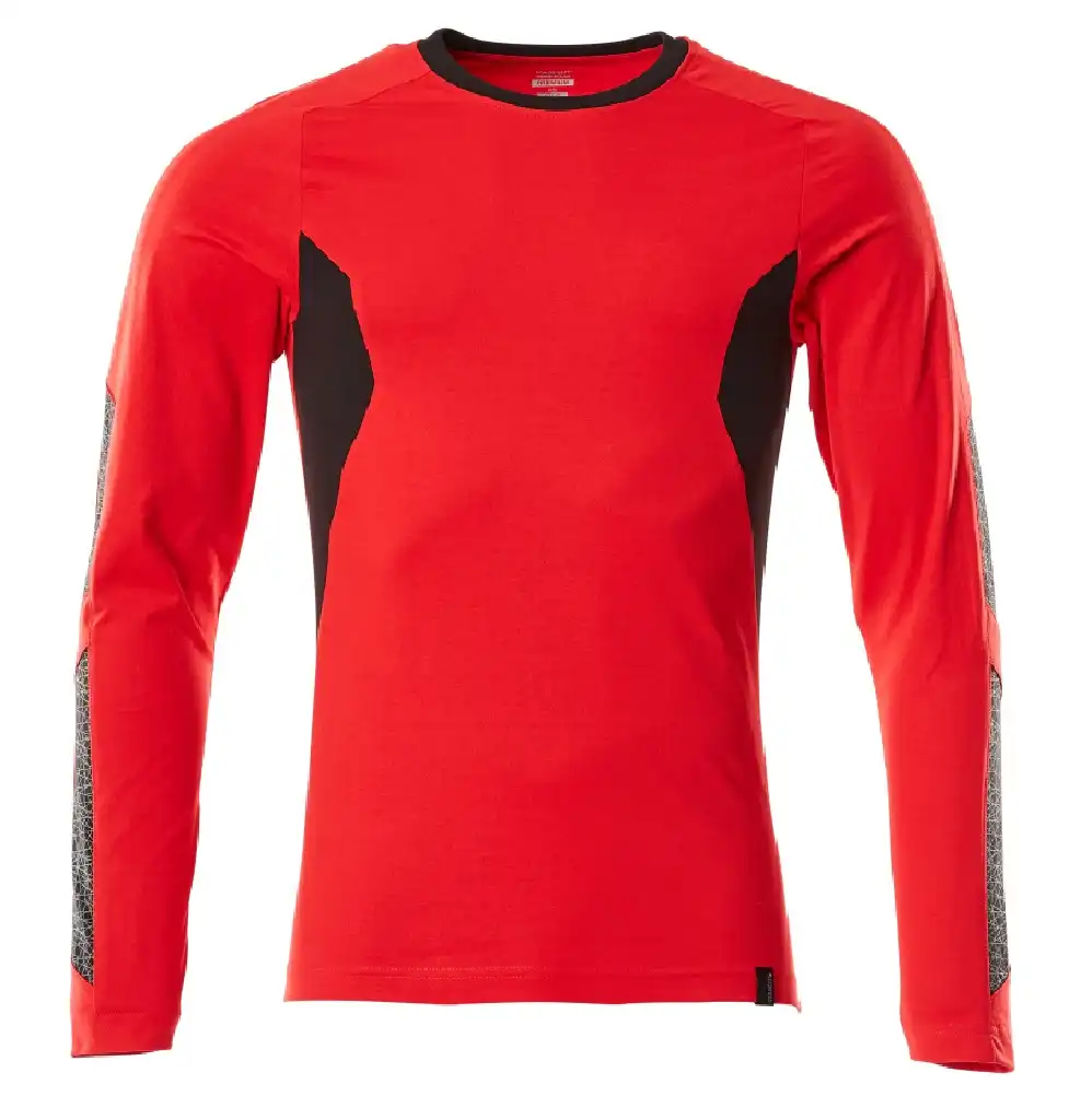 Langarmshirt "ACCELERATE" in verkehrsrot/schwarz, XS - Thumbnail 1