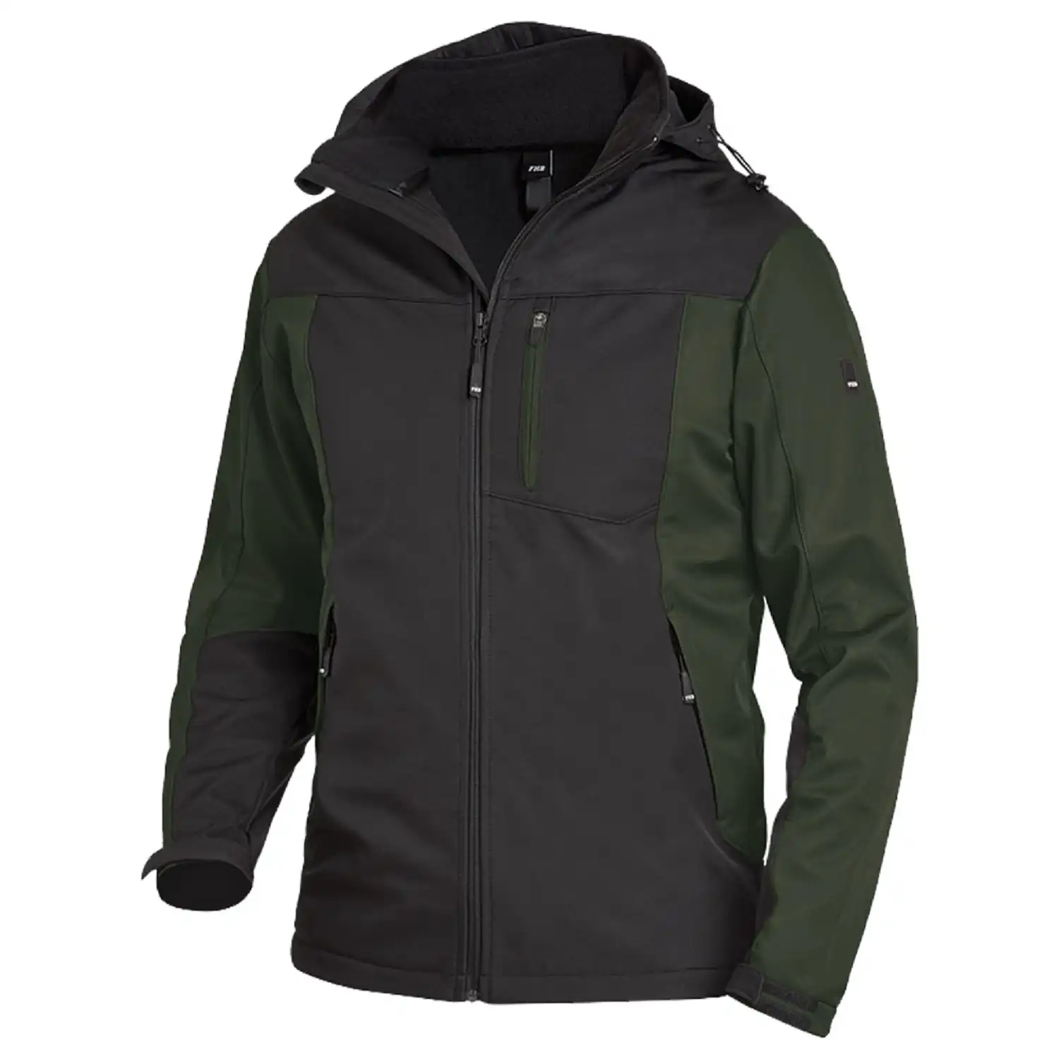 Softshelljacke "JANNIK" in olive/schwarz, XXL - Thumbnail 1