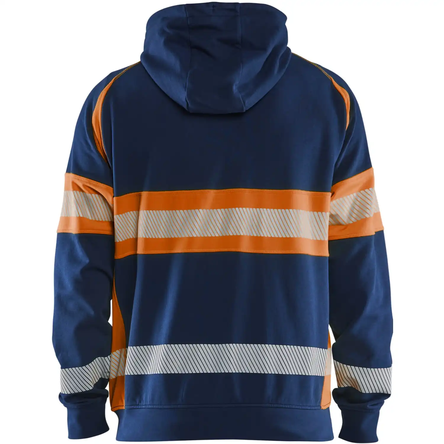 Warnschutz Kapuzen-Sweatjacke Kl. 1 "3552" in marine/orange, 3XL - Thumbnail 2