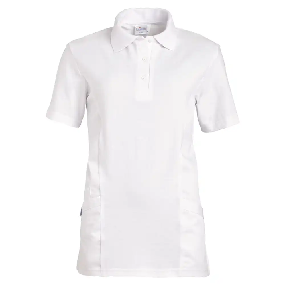 Damen-Poloshirt Halbarm "08/2546" in L, Weiß - Bild 1