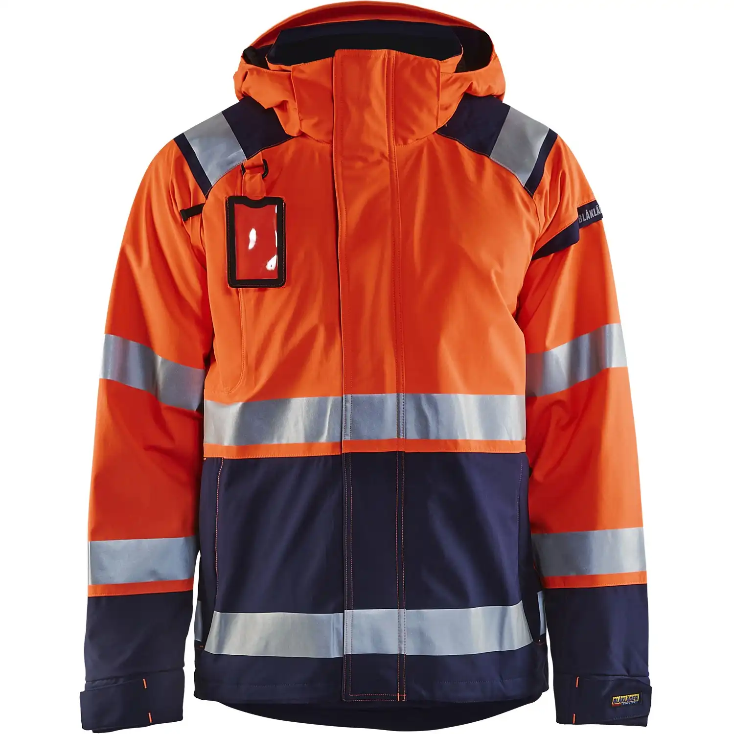 Warnschutz Shelljacke "4987" in orange/marine, 3XL - Thumbnail 1