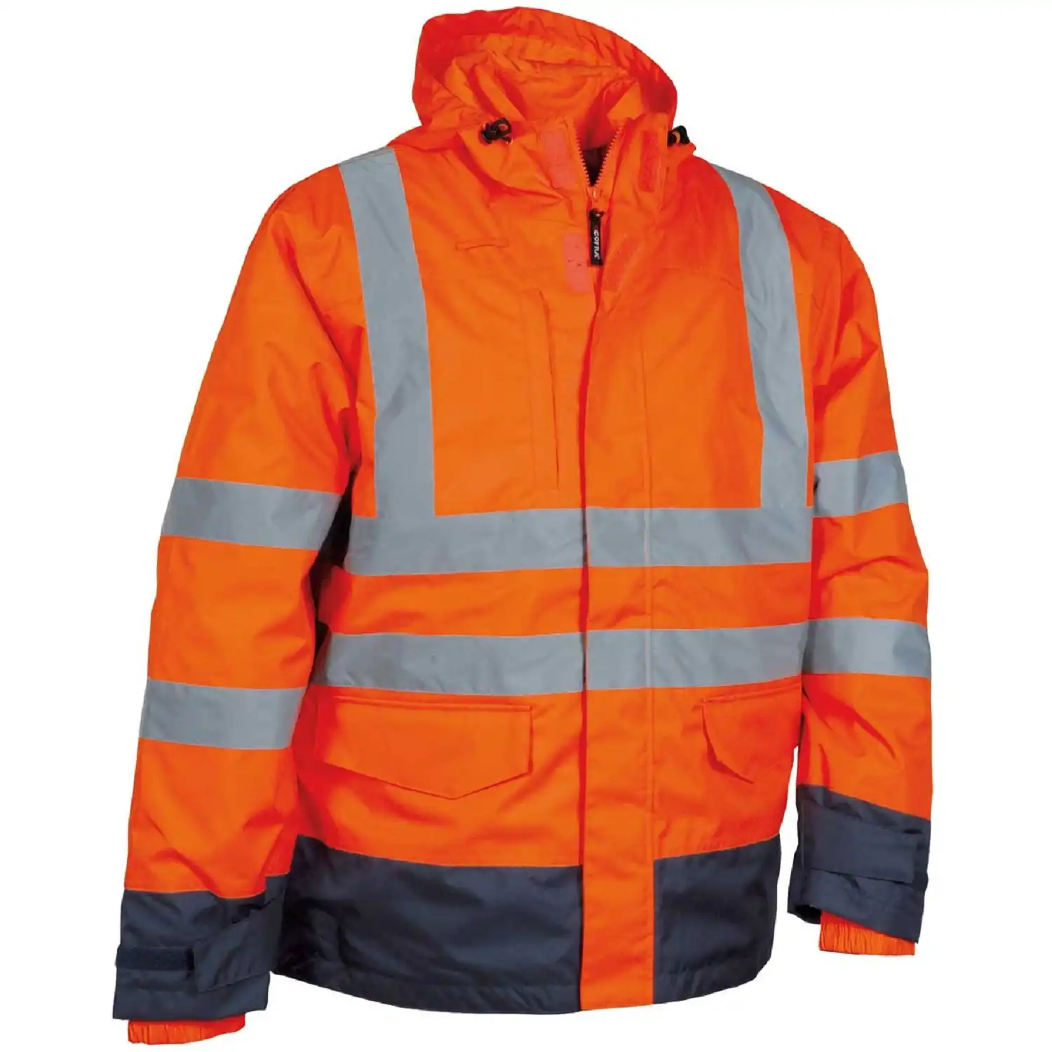 Warnschutz 3in1 Winterparka "TELSEN" in Orange, L - Thumbnail 1