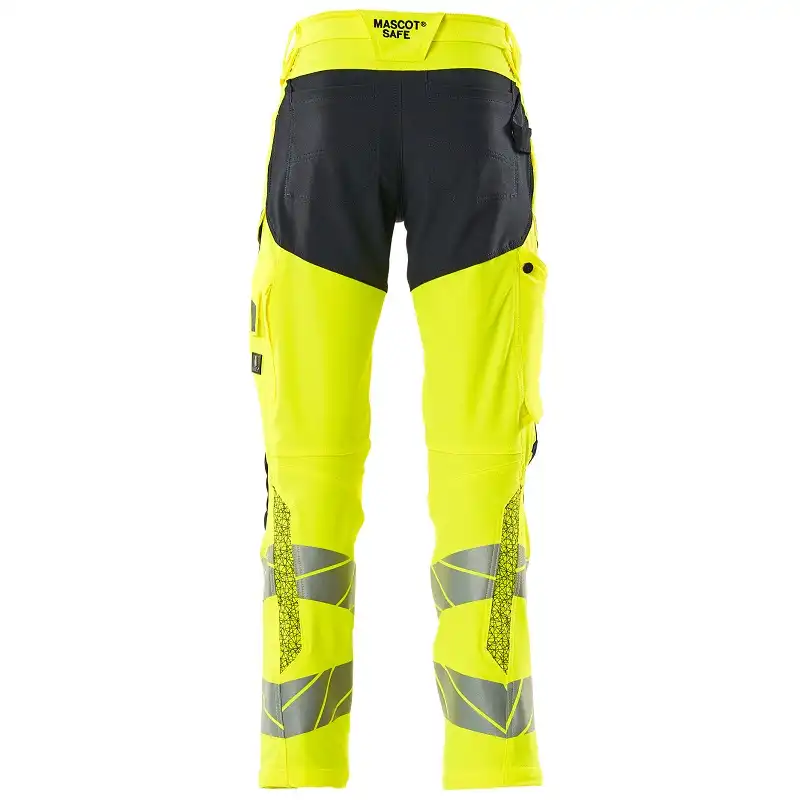 Warnschutz Bundhose Stretch "ACCELERATE SAFE" in gelb/schwarzblau, 76C46 (EU 23) - Thumbnail 2