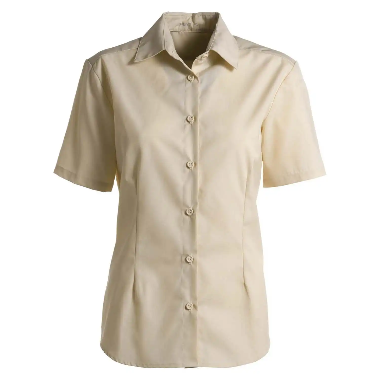 Damen Bluse kurzarm "1567" in creme, XS - Thumbnail 1