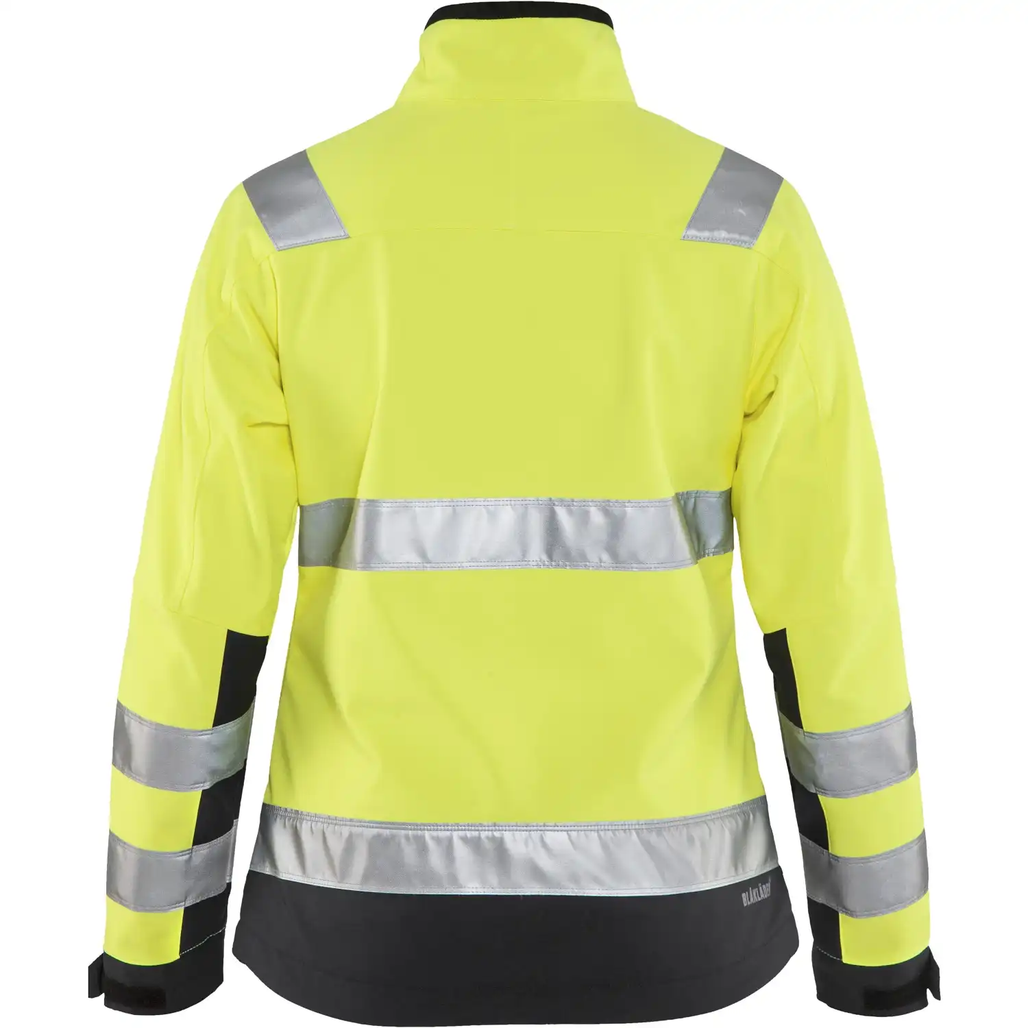Damen Warnschutz Softshelljacke "4902" in gelb/schwarz, L - Thumbnail 2