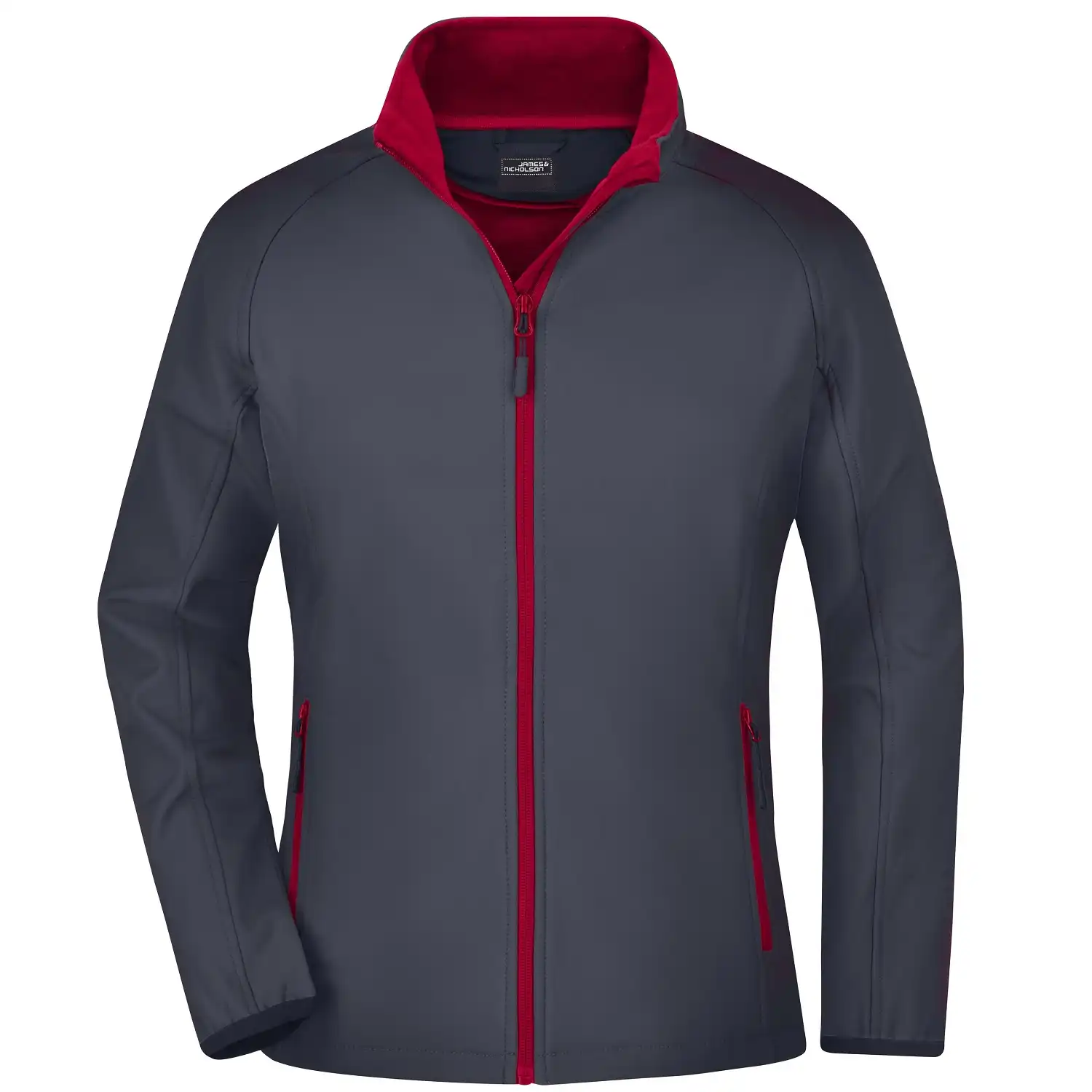 Damen Promo Softshelljacke "JN1129" in grau/rot, M - Bild 1
