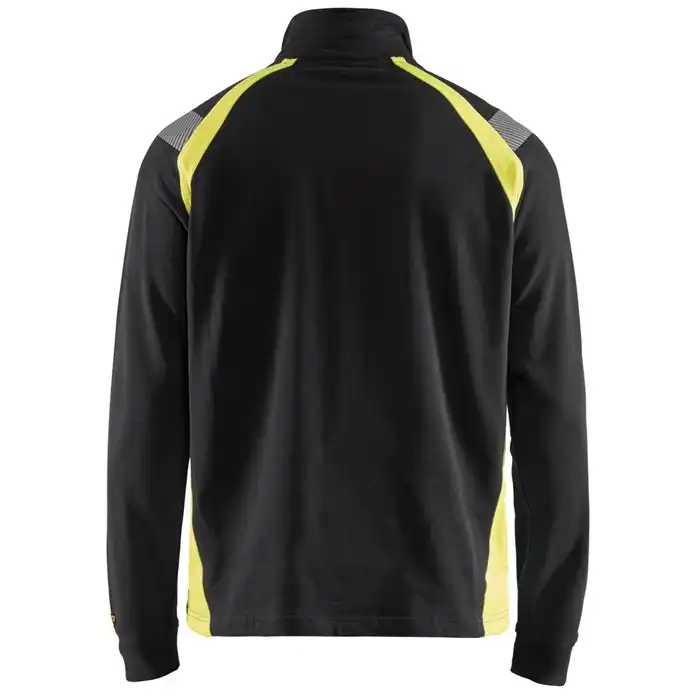 Zip-Sweatshirt "3432" in schwarz/gelb, 3XL - Thumbnail 2