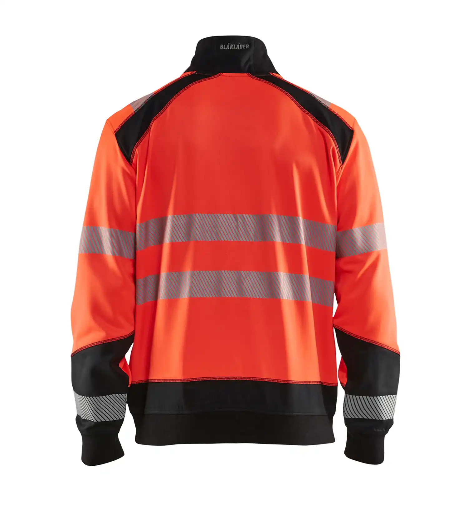 Warnschutz Zip-Sweatshirt "3556" in rot/schwarz, 3XL - Thumbnail 2