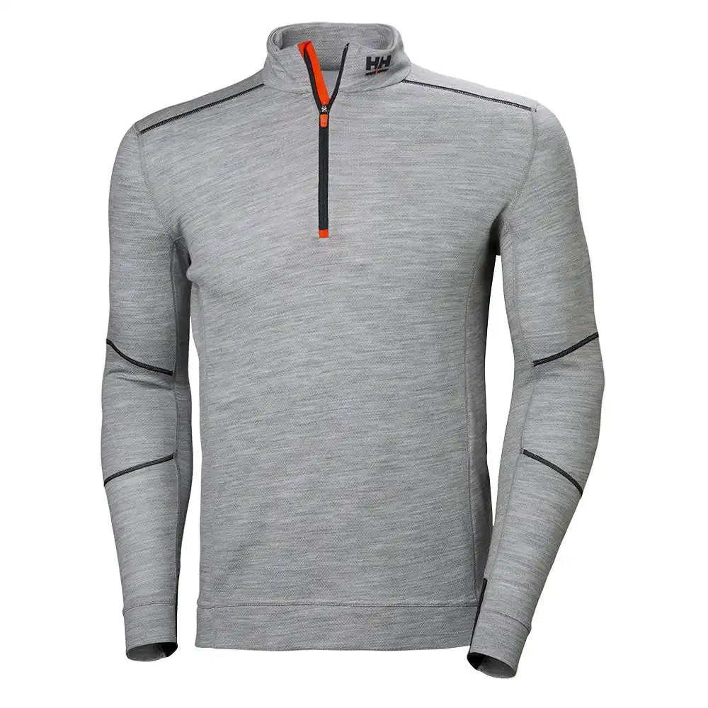 Langarm-Shirt "LIFA MERINO" Halfzip in grau-melange, XXL - Thumbnail 1