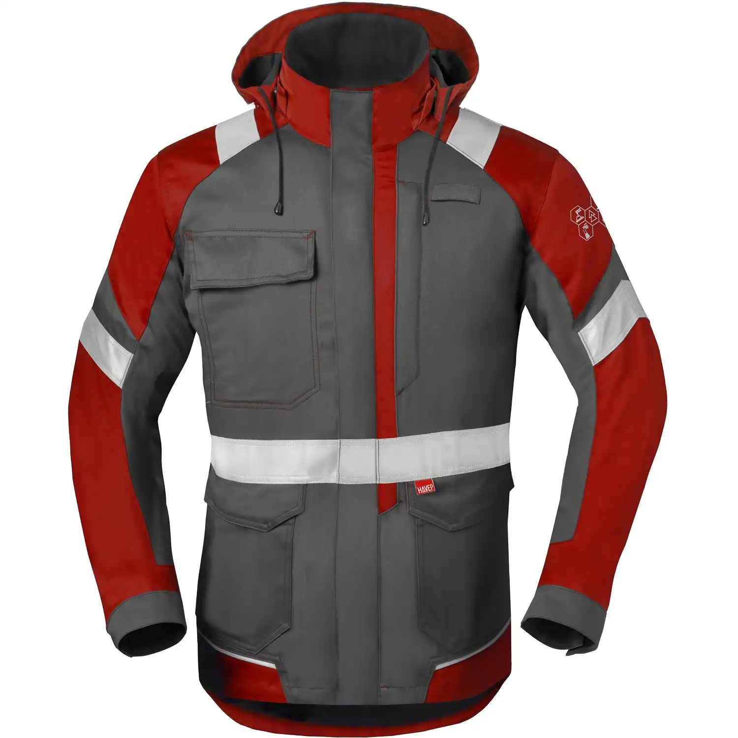Multinorm Parka "50286" 5safety Image+ in dunkelgrau/rot, XS - Bild 1