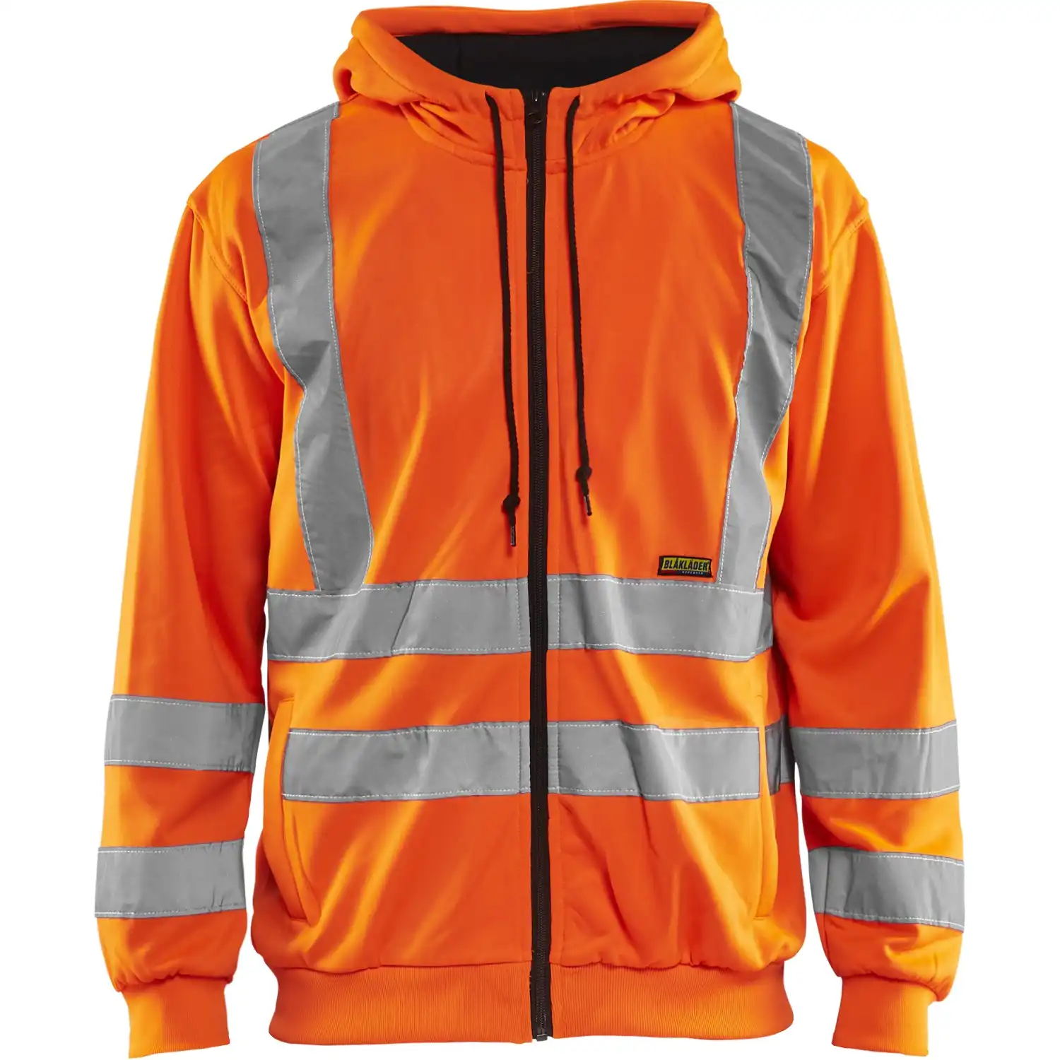 Warnschutz Kapuzen-Sweatjacke "3346" in Orange, 3XL - Thumbnail 1