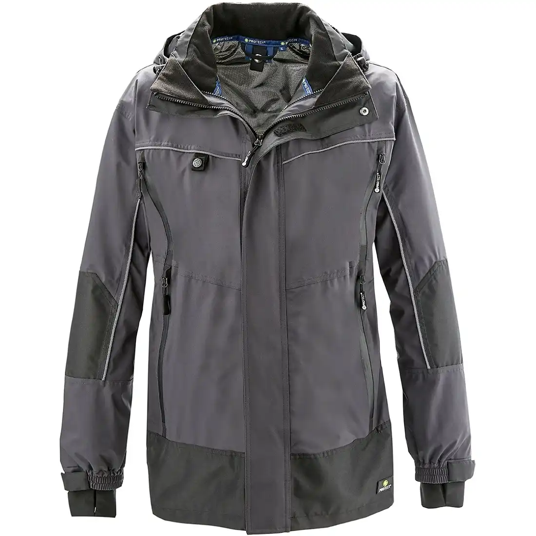 Wetterschutzjacke "PHILLY" in grau/schwarz, L - Thumbnail 1