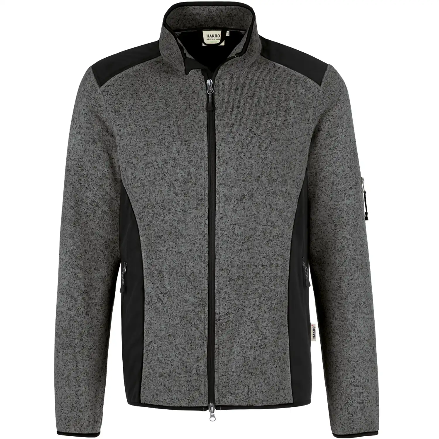 Strickfleece-Jacke "DAWSON" 836 in anthracite-melange, M - Bild 1