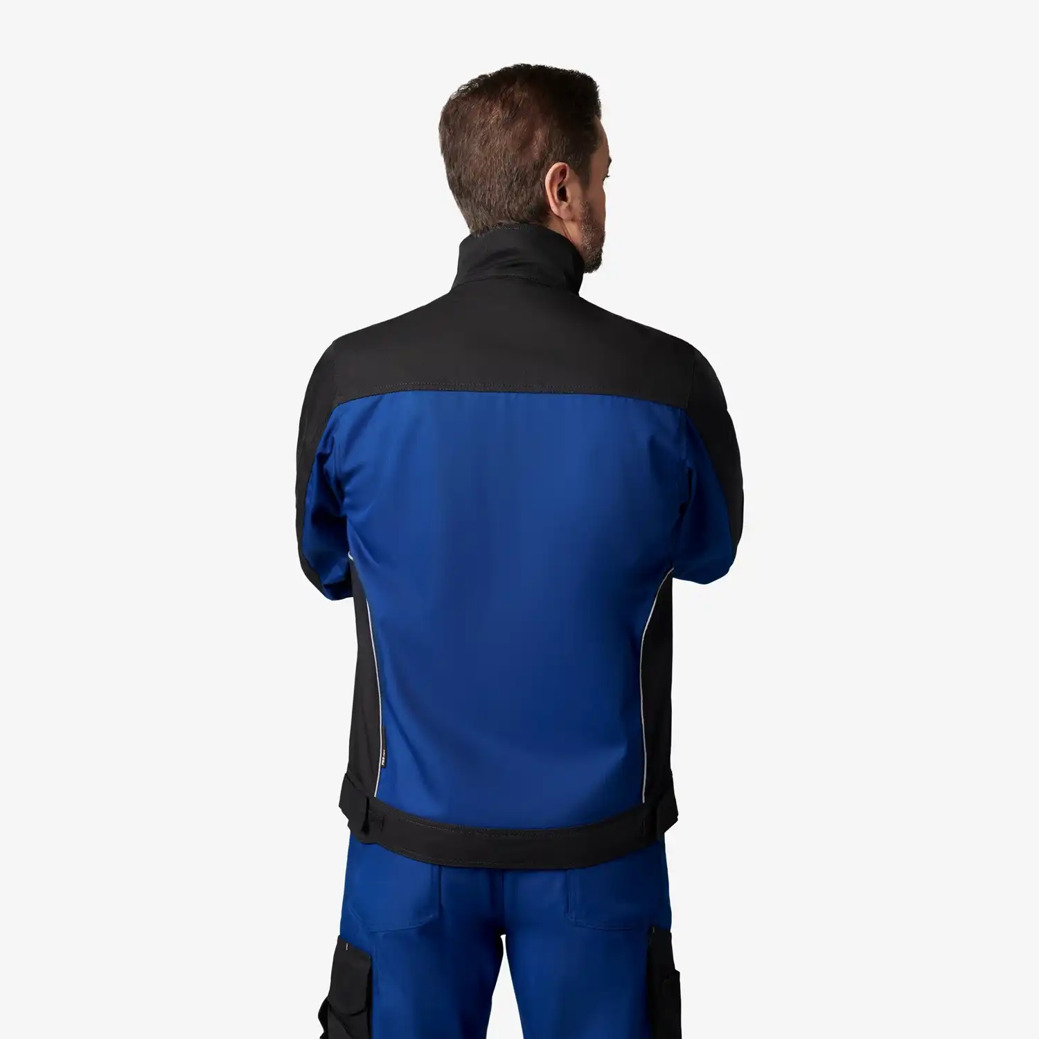 Premium Arbeitsjacke ERNST "Twill 300" in royalblau/schwarz, L - Thumbnail 2