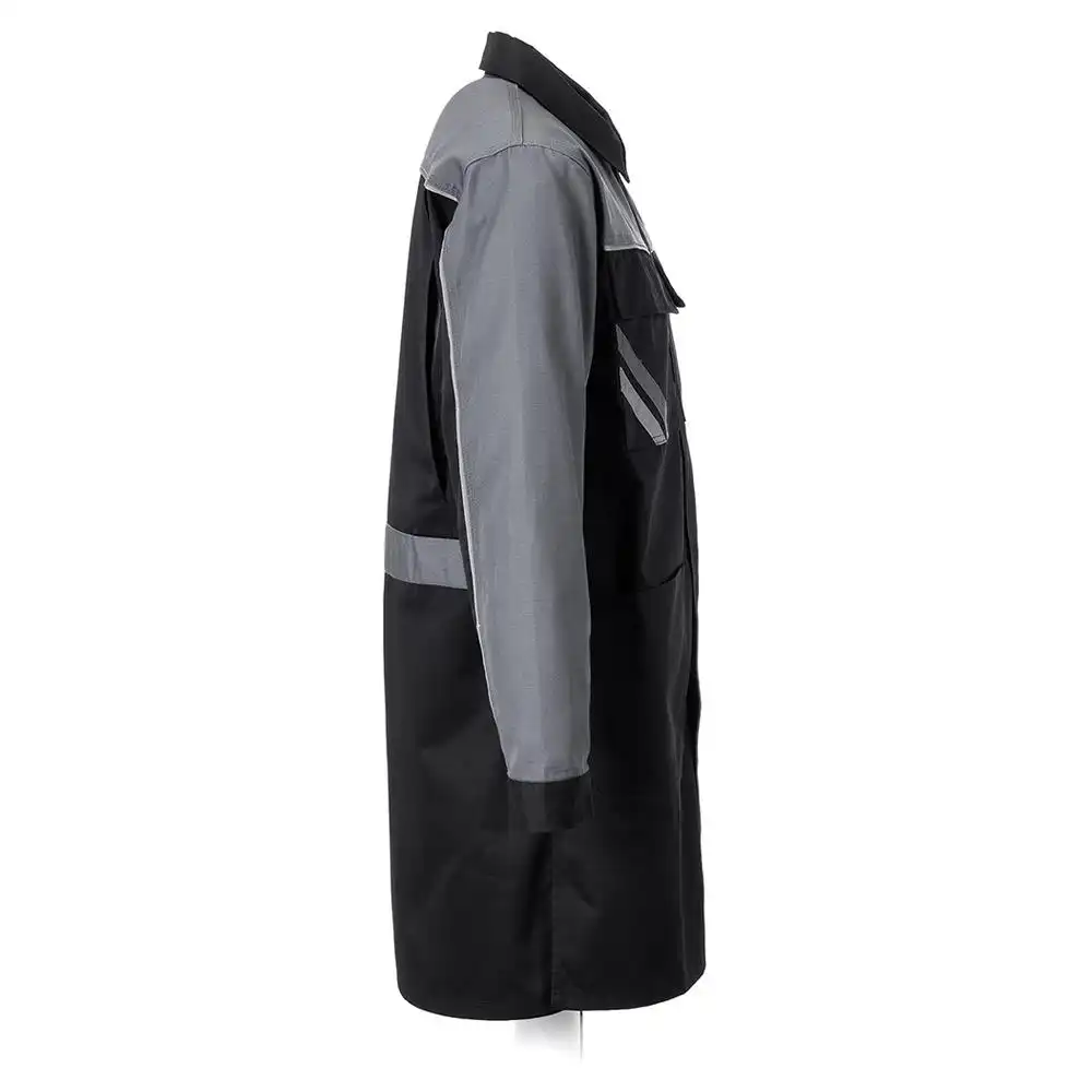 Berufsmantel "HIGHLINE" 285 g/m² Canvas-Gewebe in schwarz/schiefer/zink, 42 - Thumbnail 4