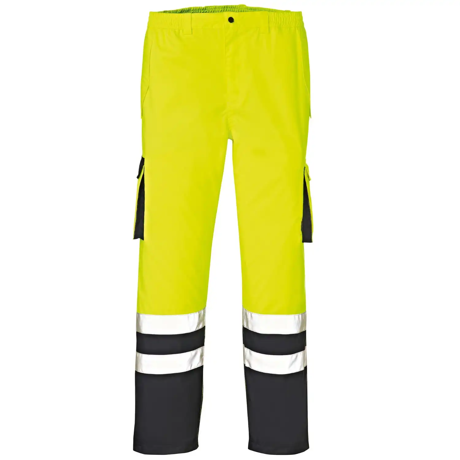 Warnschutz Regenhose "BALTIMORE" in leuchtgelb/navy, S - Bild 1