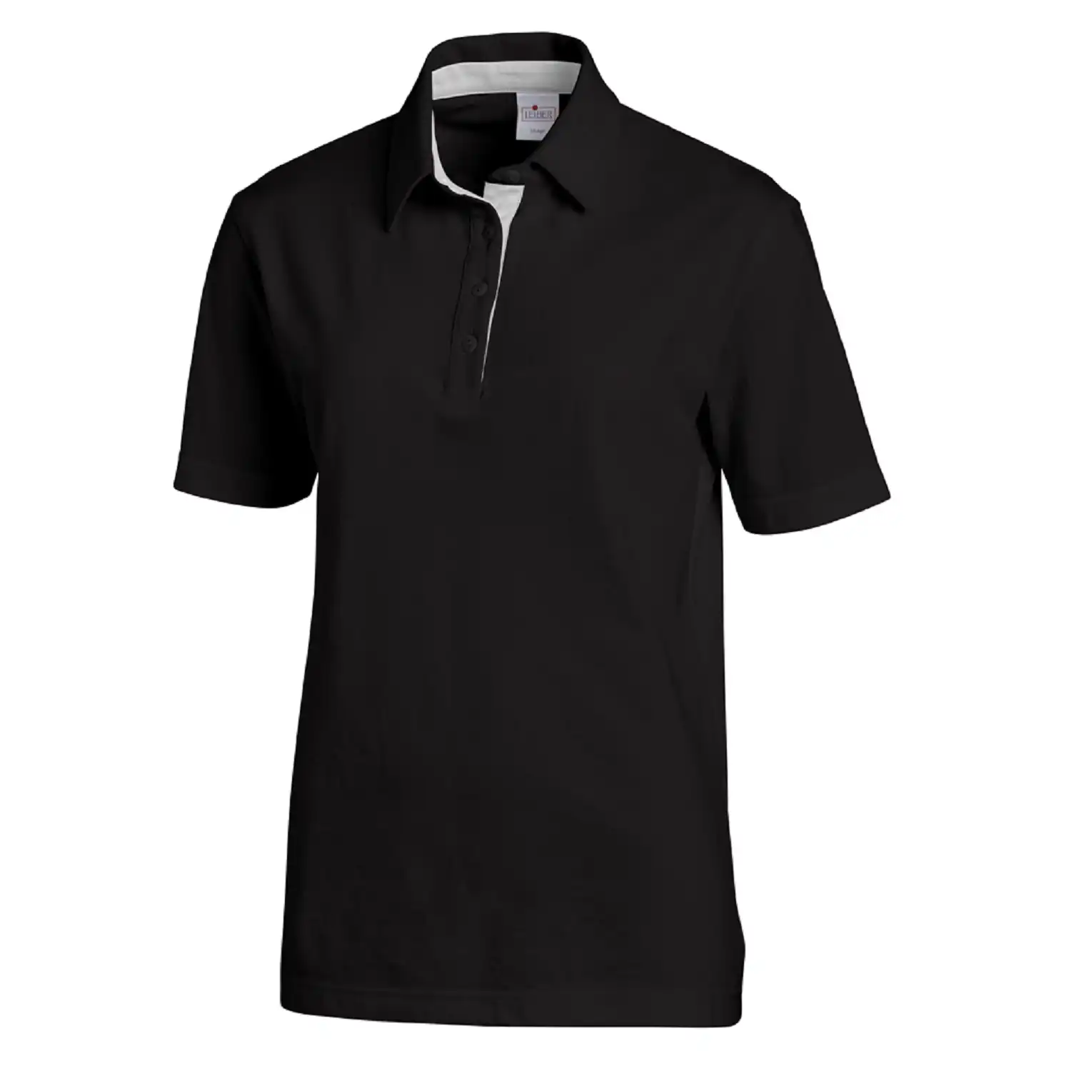 Polo T-Shirt "08/2637" in schwarz/silber, L - Bild 1
