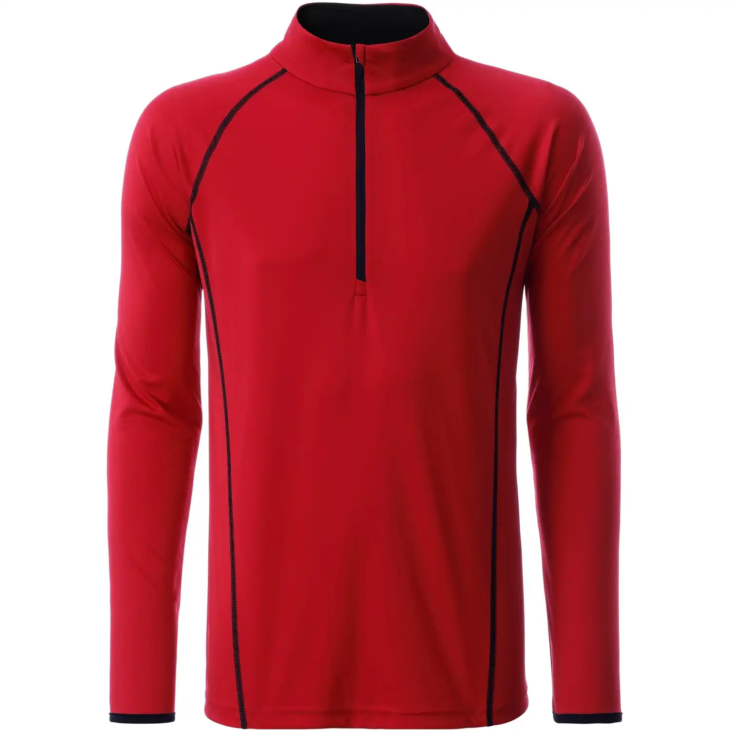 Funktionsshirt Langarm "JN498" in red/black, L - Thumbnail 1