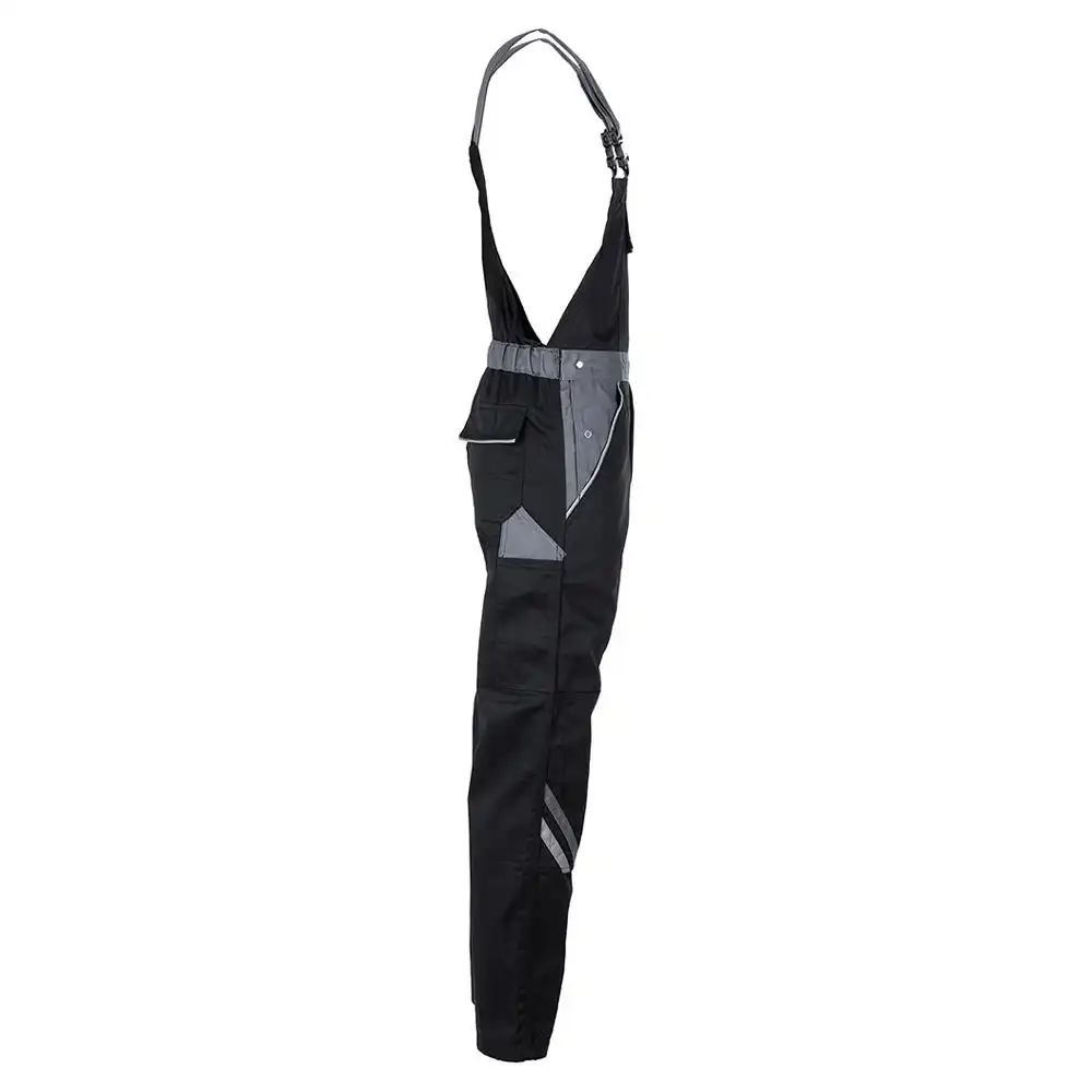 Latzhose "HIGHLINE" 285g/m² Canvas-Besatz in schwarz/schiefer/zink, 56 - Thumbnail 4