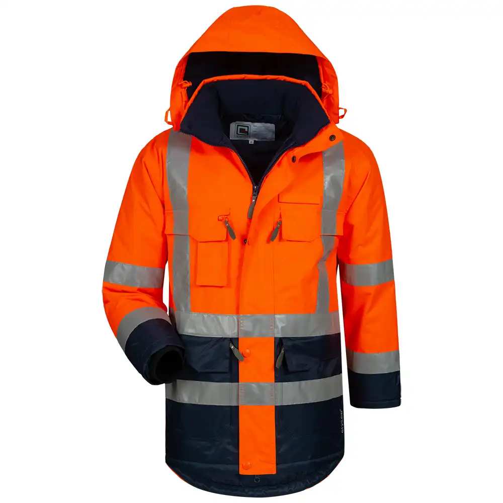 Winter Warnschutz-Parka Kl. 3  in orange/marine, XS - Bild 1