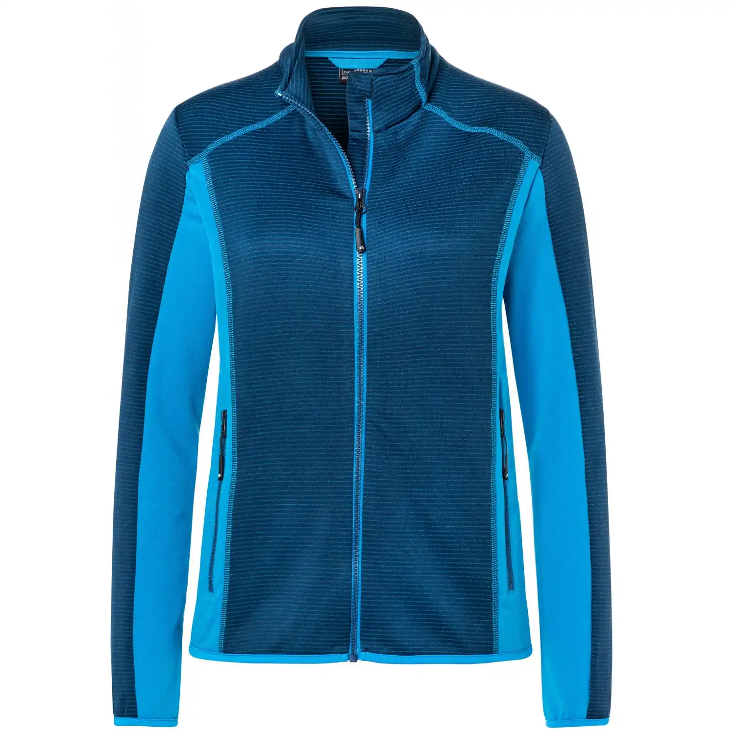 Damen Stretch-Fleece Jacke "JN783" in navy/bright-blue, XS - Bild 1