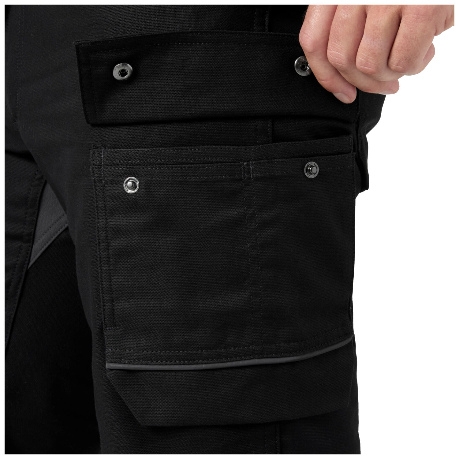 Arbeitsshorts "OXFORD 2.0 CNCT" in schwarz/kohle, C66 - Thumbnail 4