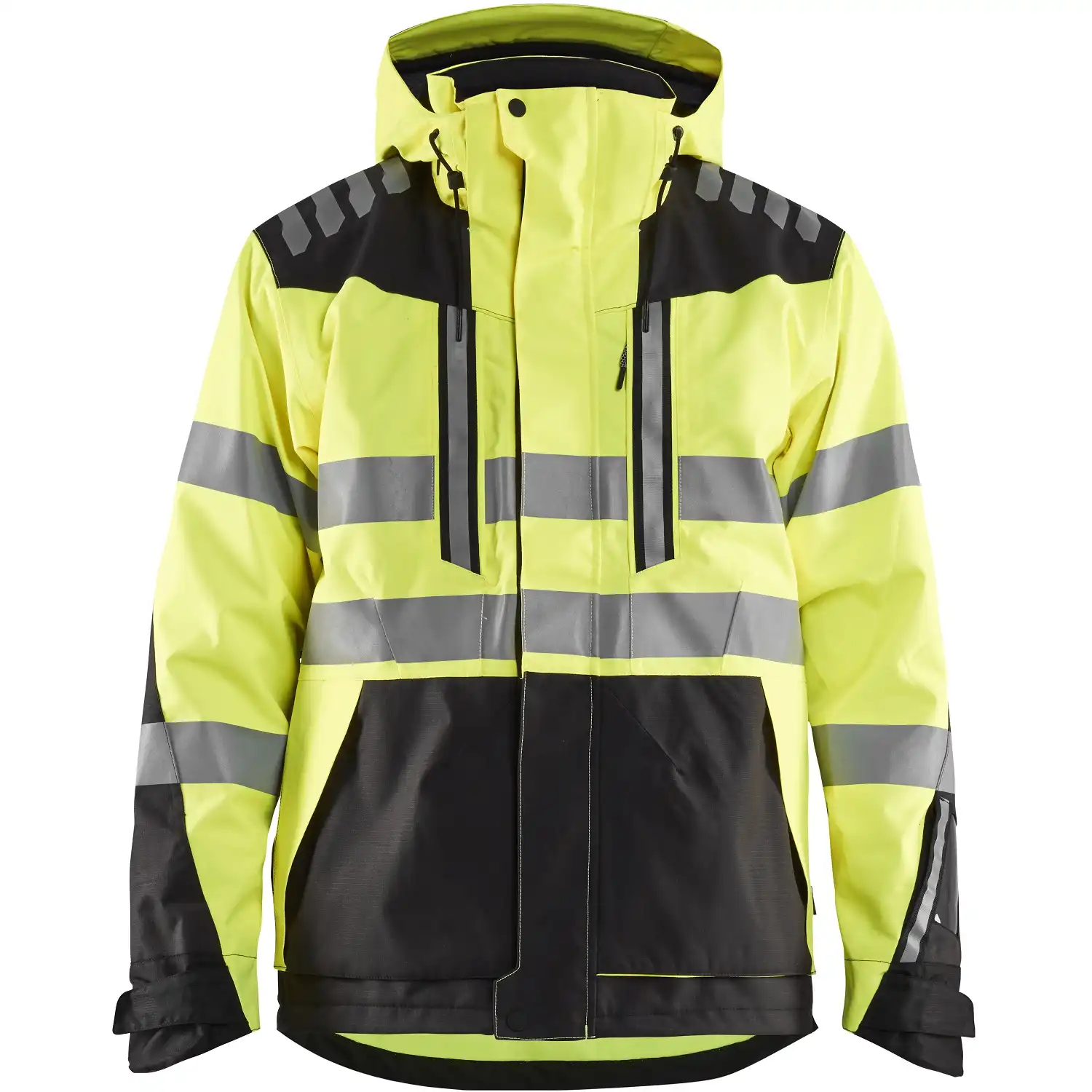 Warnschutz Regenjacke "4496" in gelb/schwarz, XL - Thumbnail 1