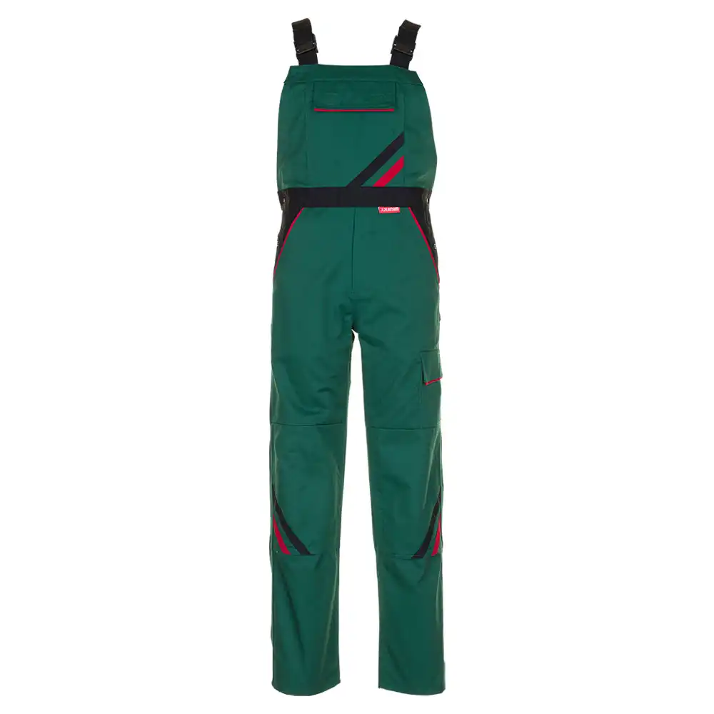 Latzhose "HIGHLINE" 285g/m² Canvas-Besatz in grün/schwarz/rot, 42 - Bild 1