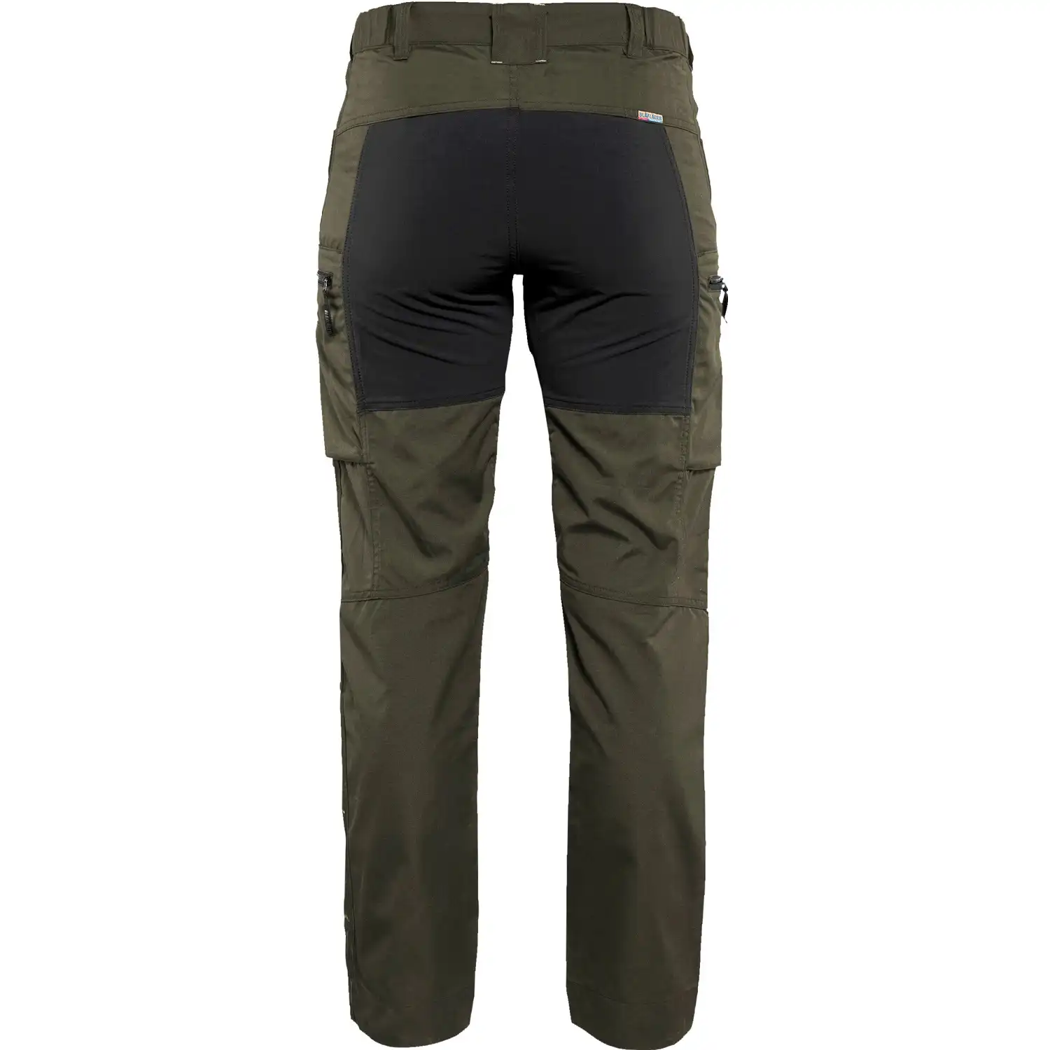 Damen Stretch Servicehose "7159" 166 g/m² in dunkeloliv/schwarz, 40 - Thumbnail 2