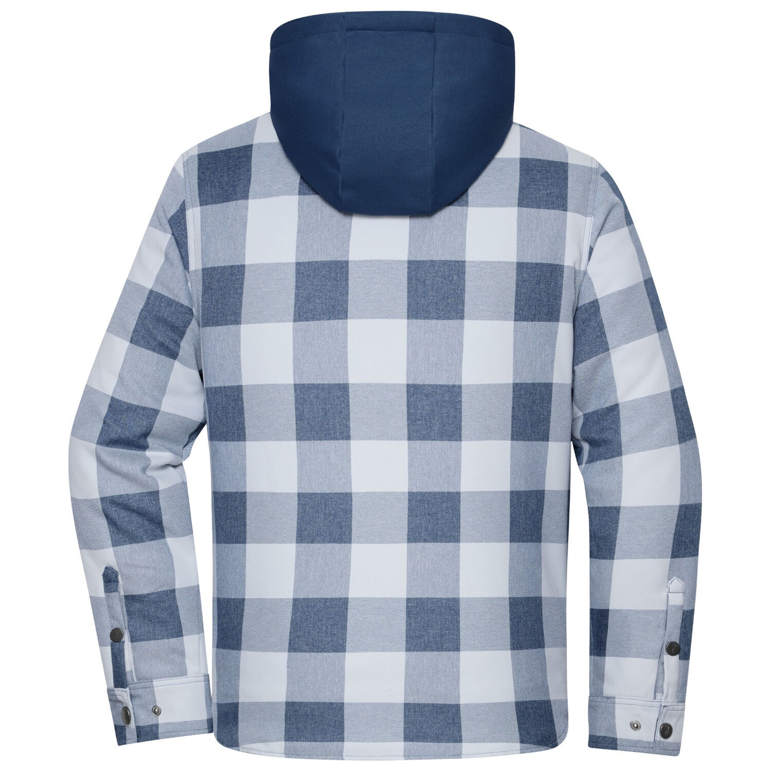 Hemdjacke Karo mit Kapuze "JN1872" in blau/grau, XS - Thumbnail 4