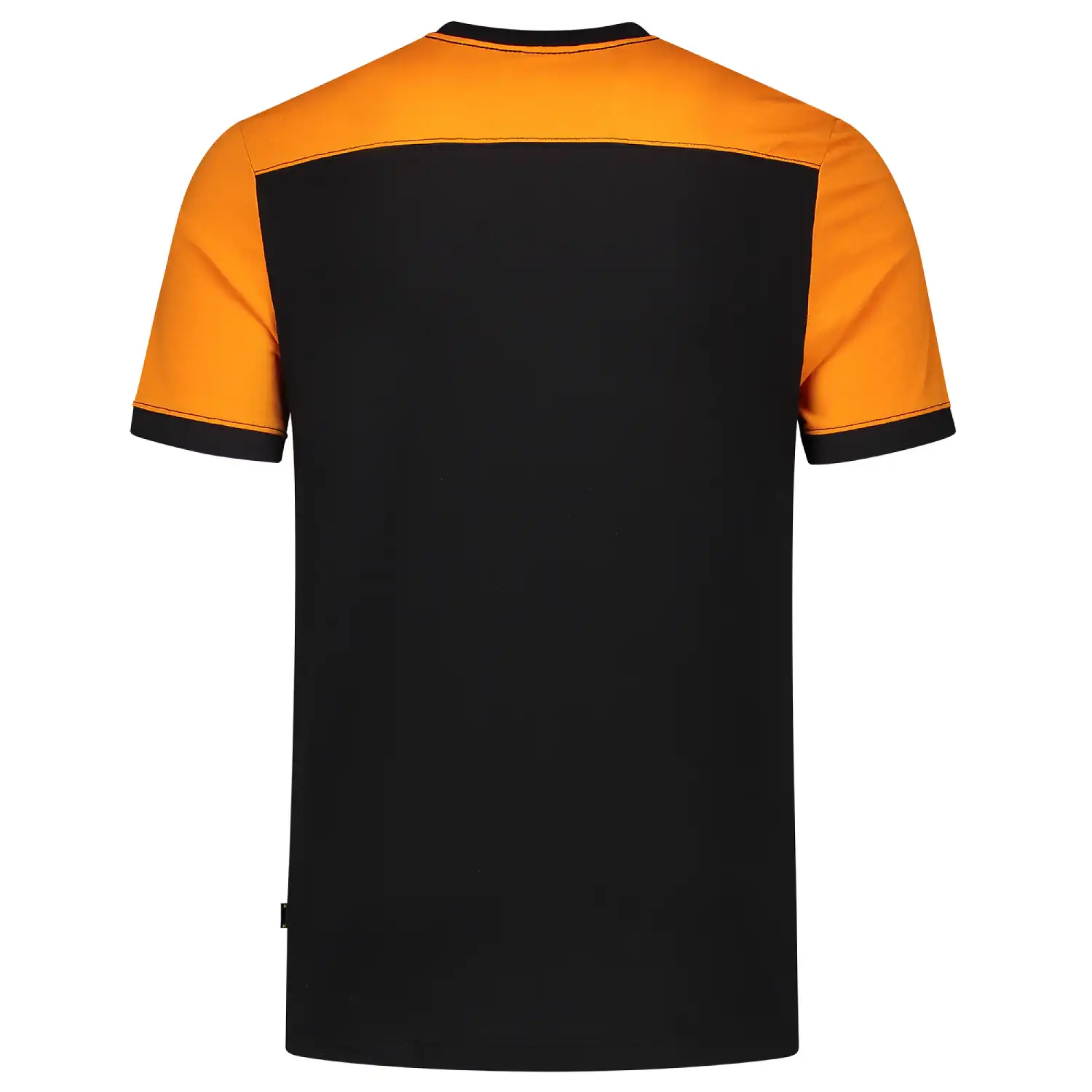 T-Shirt Bicolor "102006" Workwear in black/orange, XS - Thumbnail 2