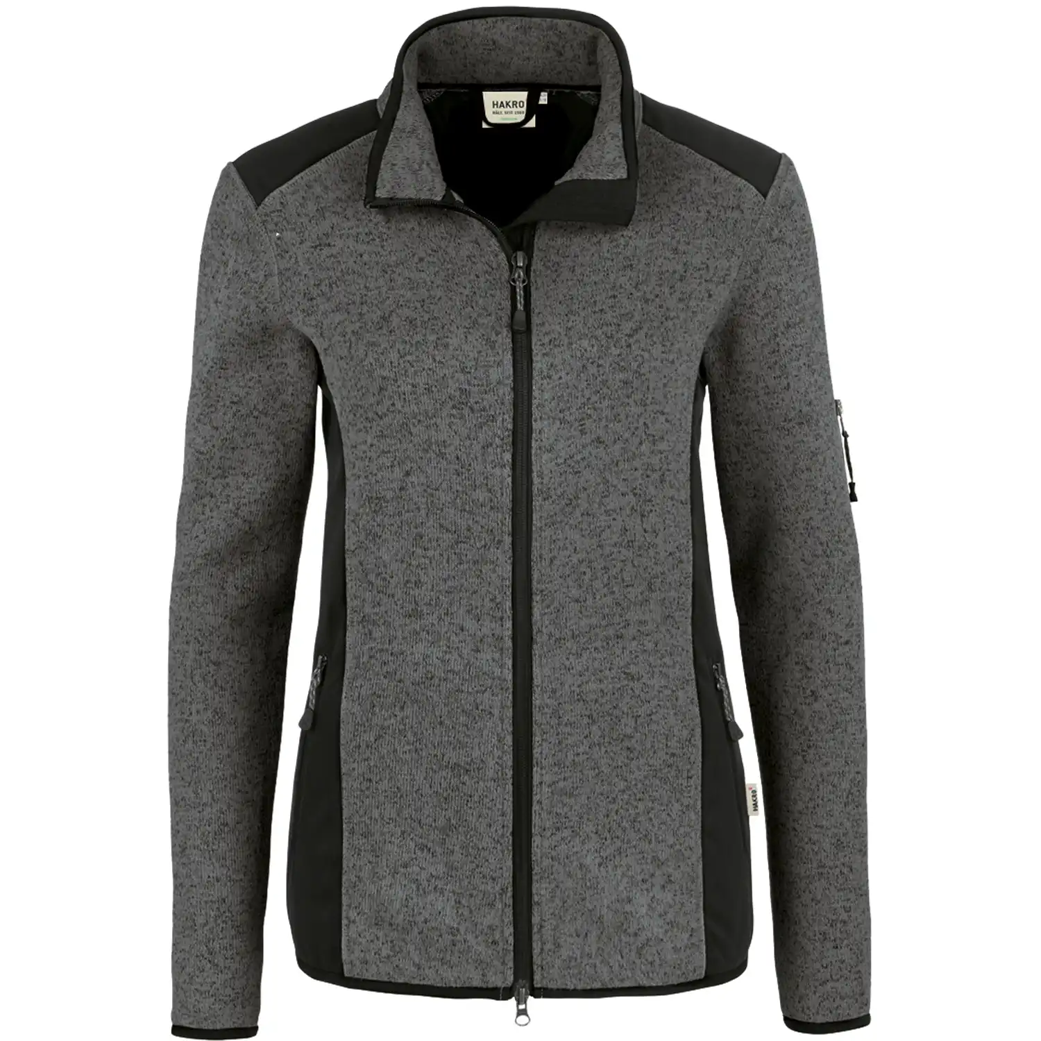 Damen Strickfleece-Jacke "Churchill" 236 in anthrazit, XXL - Bild 1