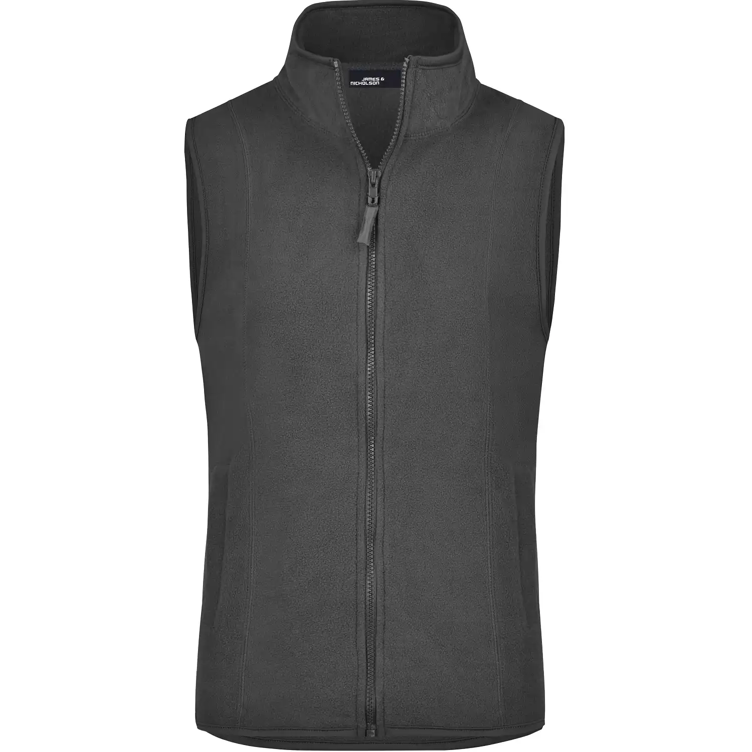 Damen Microfleece-Weste "JN048" in dunkelgrau, L - Thumbnail 1