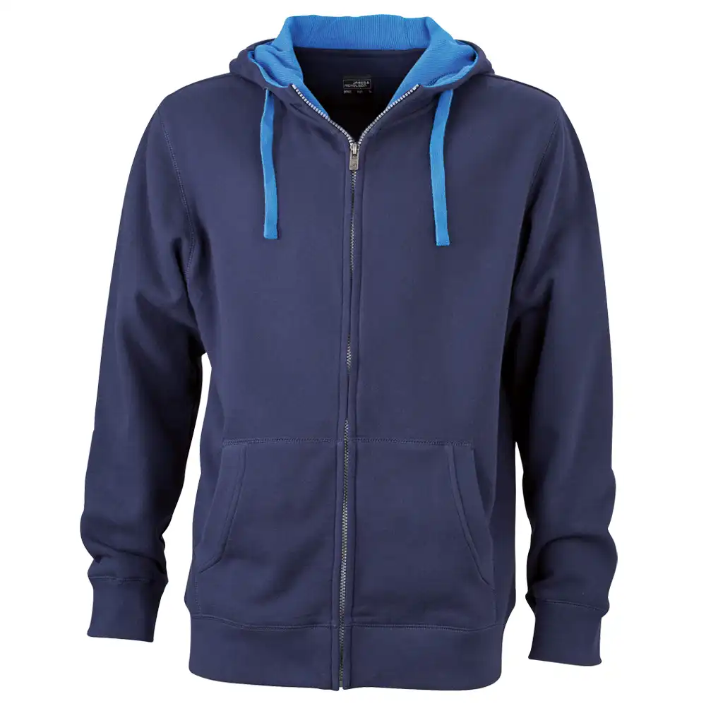 Lifestyle Kapuzen-Sweatjacke "JN963" in navy, 3XL - Thumbnail 1