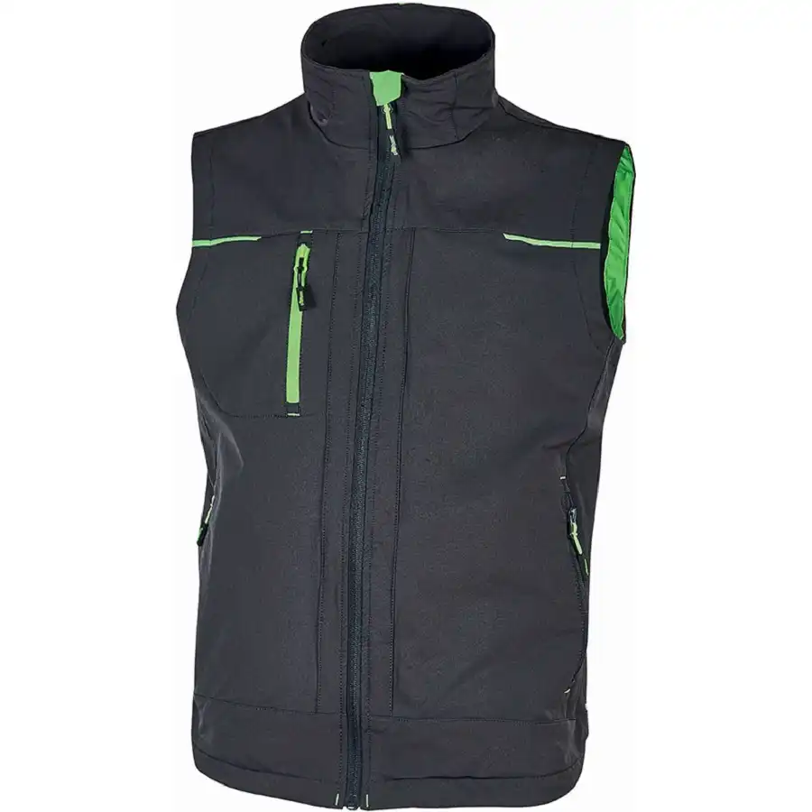 Stretch Weste "SATURN" Performance in asphalt grey/green, XS (DE size: XXS) - Bild 1