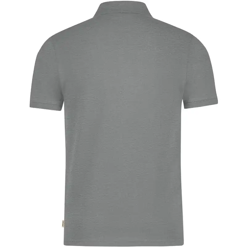 Polo-Shirt "GOTS" Bio-Baumwolle 501 in grau-meliert, S - Thumbnail 2