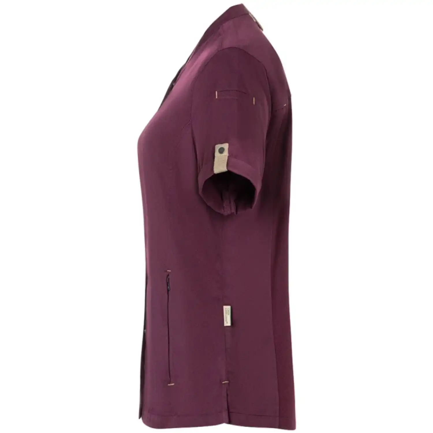 Damen Kochjacke "JF 27" in aubergine, 40 - Thumbnail 4