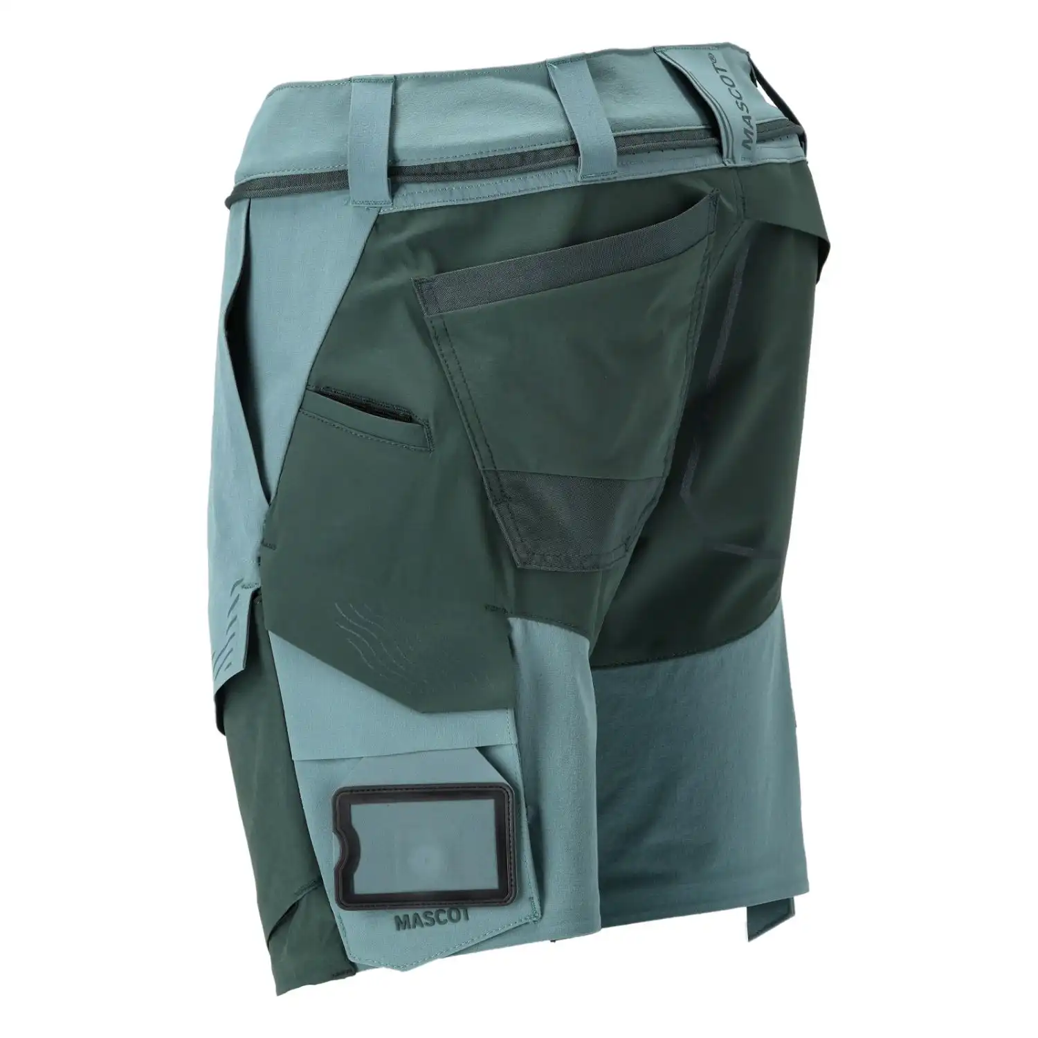 Stretch-Shorts "22149-605" Customized in hell-waldgrün/waldgrün, 24C44 - Thumbnail 3