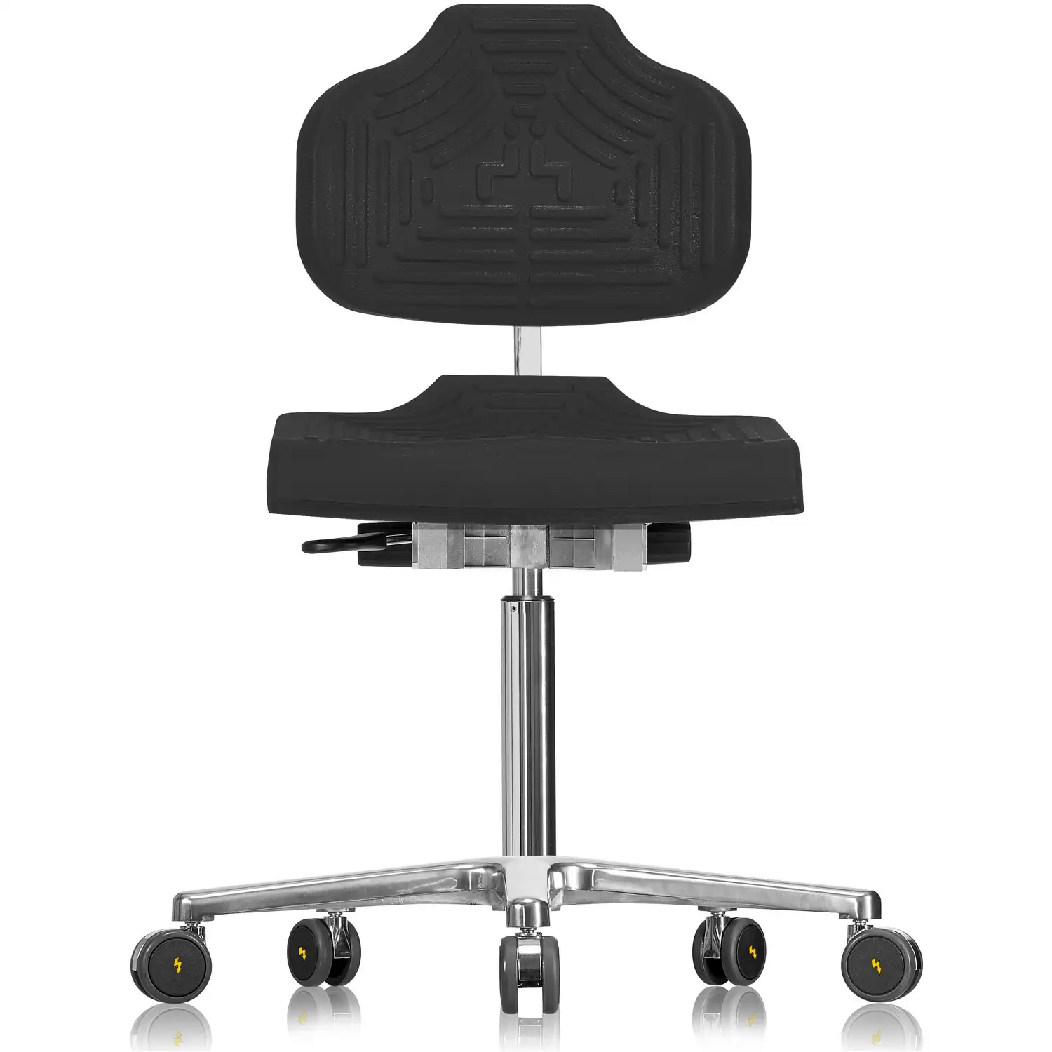 ESD Arbeitsstuhl "WS 1220 E ESD" Classic schwarz - Bild 1