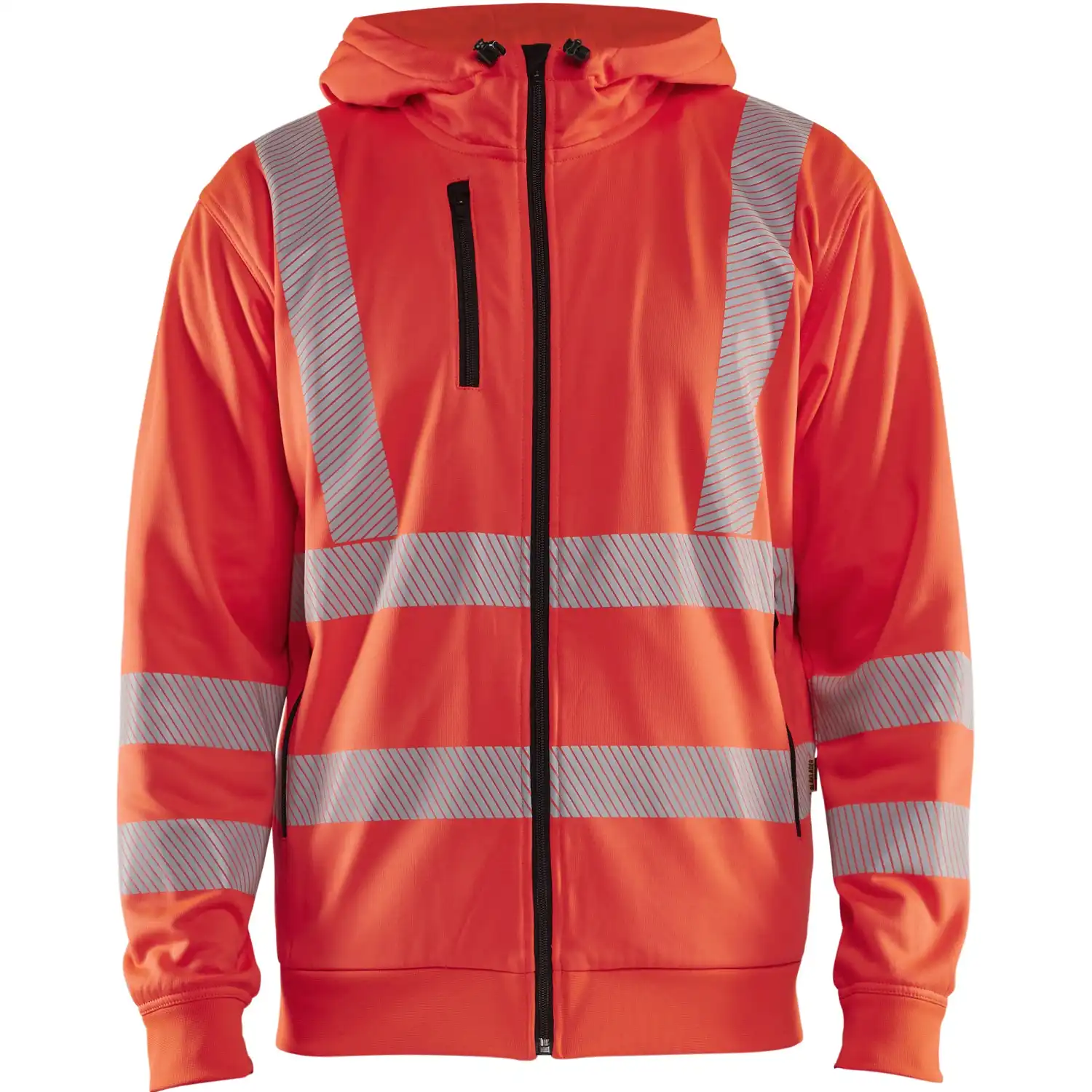 Warnschutz Kapuzen-Sweatjacke Kl. 3 "3565" in 3XL, Rot - Thumbnail 1