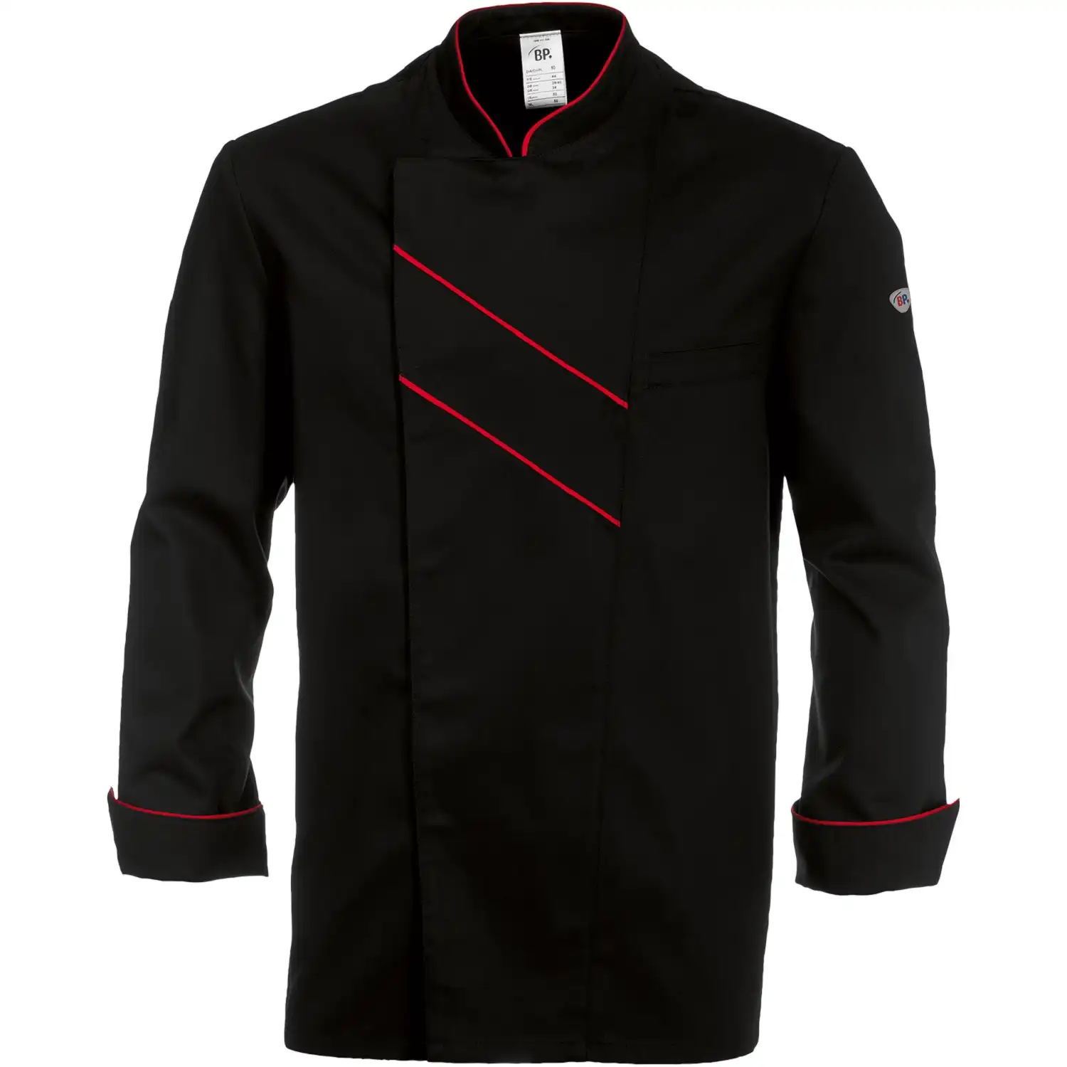 Kochjacke "1538-400" Gourmet in schwarz/rot, 44 - Bild 1