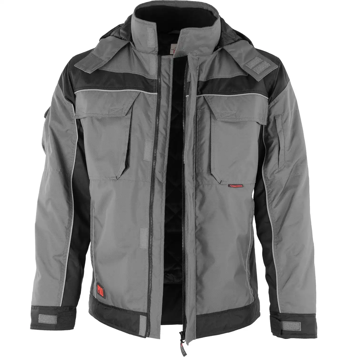 Winterjacke "PRO" in grau/schwarz, L - Bild 1