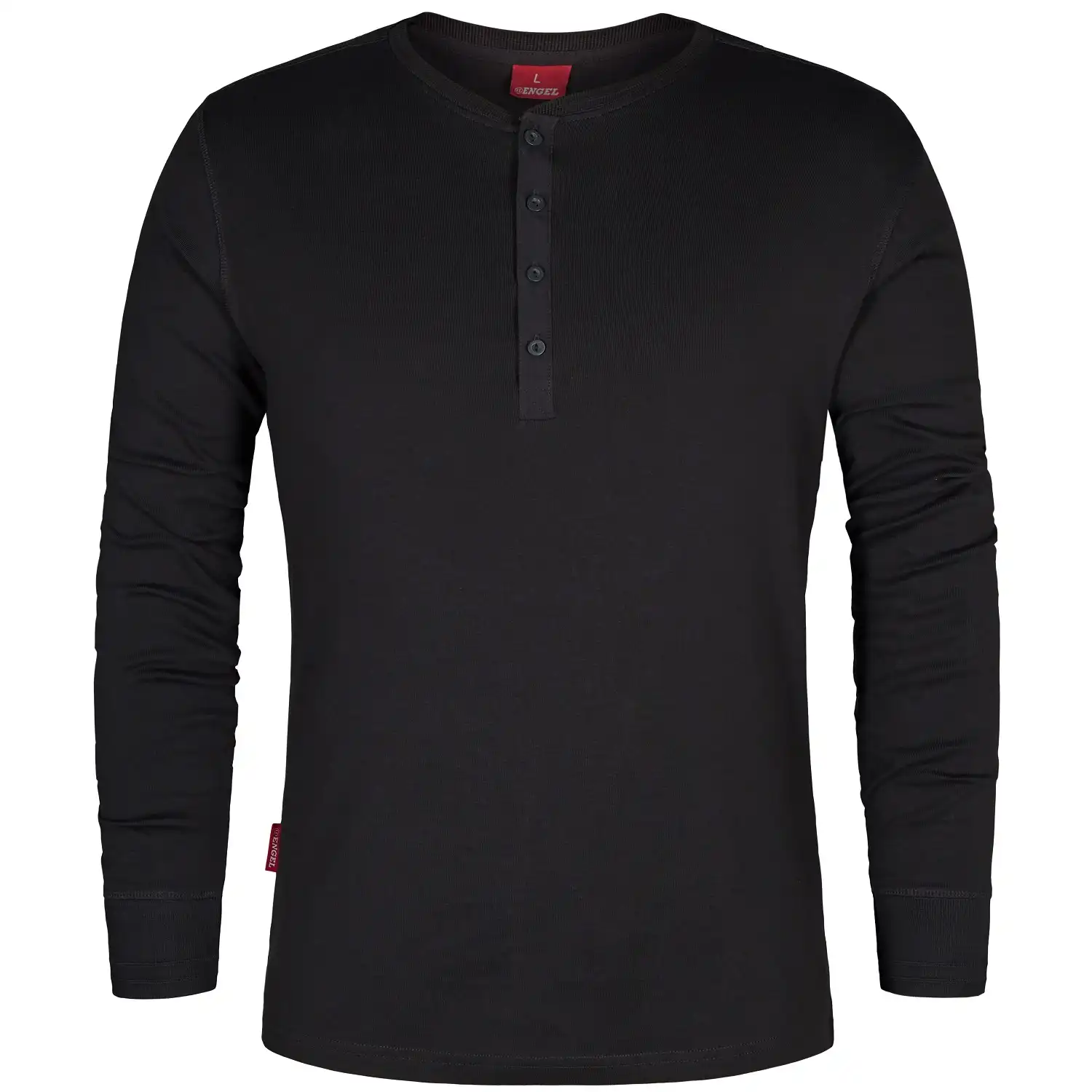 Langarmshirt Henley-Grandad "9257-565" Extend in anthrazit, XL - Thumbnail 1