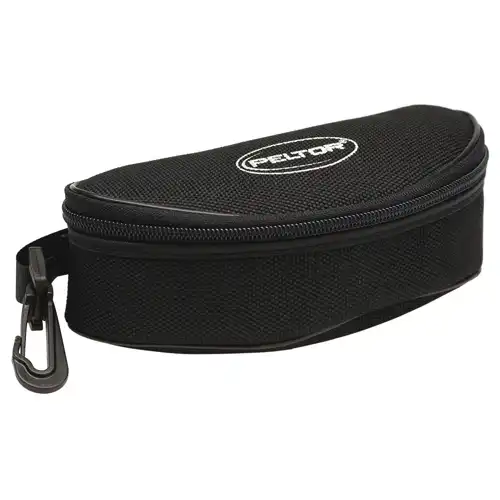 Brillenetui mit Reissverschluss und Clip - schwarz - Bild 1