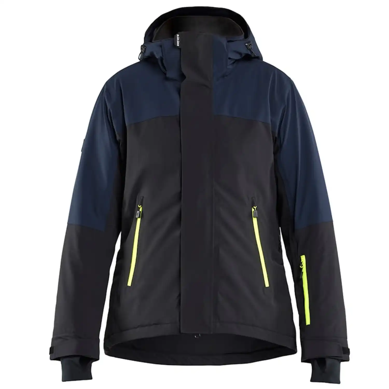 Damen Stretch Winterjacke "STRIKER" in dunkelblau/gelb, M - Thumbnail 1